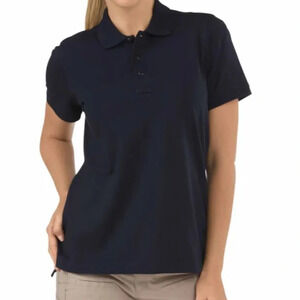 WOMEN’S TACTICAL JERSEY SHORT SLEEVE POLO Women’s S Small Navy Blue 100% cotton